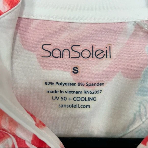 NWT SAN SOLEIL Mock Neck Long Sleeve Women’s Active Pullover Top Size Small - Picture 7 of 7